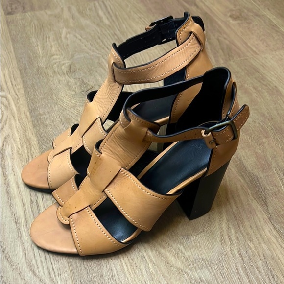MADE Tan Leather Gladiator Sandals (8) - Picture 1 of 5